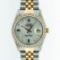 Rolex Two Tone Diamond and Emerald DateJust Men's Watch