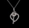 0.45 ctw Diamond Necklace - 14KT White Gold