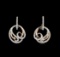 0.70 ctw Diamond Earrings - Two-Tone Gold