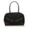 Gucci Black Fabric Canvas Leather Jacquard Shoulder Bag