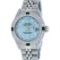 Rolex Stainless Steel Diamond and Emerald DateJust Ladies Watch