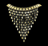 V Cascade Charm Necklace - Gold Plated