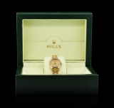 Rolex 18KT Gold Super President 1.82 ctw Diamond DateJust Ladies Watch