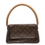 Louis Vuitton Monogram Canvas Leather Looping PM Shoulder Bag