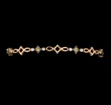 1.67 ctw Diamond Bracelet - 14KT Rose Gold