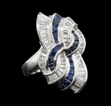 1.33 ctw Sapphire and Diamond Ring - Platinum
