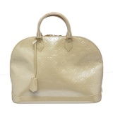 Louis Vuitton Ivory Vernis Monogram Alma GM Handbag