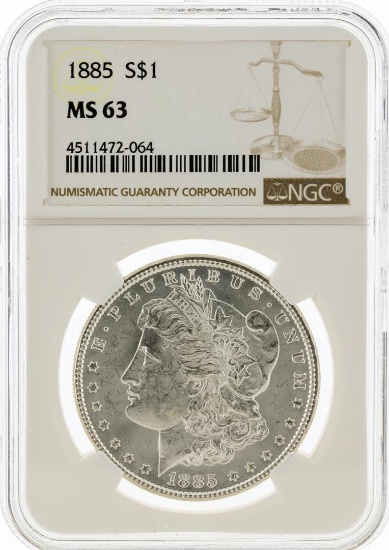 1885 NGC MS63 Morgan Silver Dollar