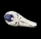 1.27 ctw Sapphire and Diamond Ring - 14KT White Gold