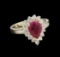 1.53 ctw Ruby and Diamond Ring - 14KT Yellow Gold