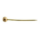Ball and Pin - Yellow Gold Plated