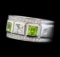 Crayola 0.90 ctw Peridot and White Sapphire Ring - .925 Silver