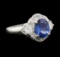 2.20 ctw Sapphire and Diamond Ring - Platinum