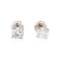 1.08 ctw Diamond Stud Earrings - 14KT White Gold