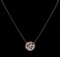 0.77 ctw Diamond Necklace - 14KT Rose Gold