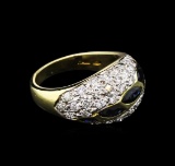 1.20 ctw Sapphire and Diamond Ring - 14KT Yellow Gold
