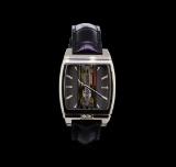 Corum 18KT White Gold Golden Bridge Automatique Watch