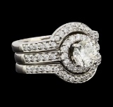 1.90 ctw Diamond Ring - 18KT White Gold