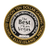 .999 Silver Ellis Island Casino & Brewery Las Vegas $10 Limited Edition Gaming T