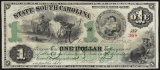 1872 $1 State South Carolina Revenue Bond Scrip Obsolete Note