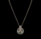 2.01 ctw Diamond Pendant With Chain - 14KT Tri Color Gold