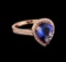 2.50 ctw Tanzanite and Diamond Ring - 14KT Rose Gold