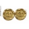 Chanel Gold CC Logo Wave Clip On Earrings