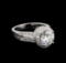 14KT White Gold 3.87 ctw Round Brilliant Cut Diamond Ring