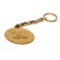 Chanel Gold Tone Medallion CC Black Leather Chain Keychain Keyring