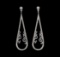 0.77 ctw Diamond Earrings - 14KT White Gold