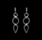 1.15 ctw Diamond Earrings - 14KT White Gold