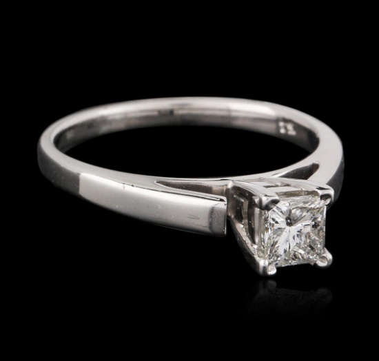 14KT White Gold 0.54 ctw Princess Cut Diamond Solitaire Ring