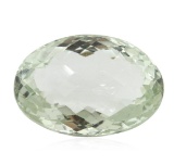 31.41 ct. Oval Cut Oval Briollette Cut Green Quartz