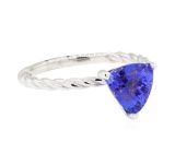 1.85 ctw Tanzanite Ring - 14KT White Gold