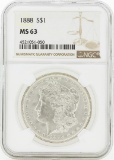 1888 MS63 NGC Morgan Silver Dollar