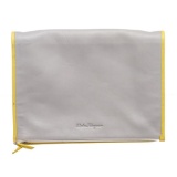 Salvatore Ferragamo Gray Multicolor Leather Document Holder