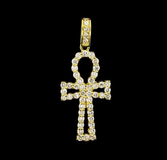 2.82 ctw Diamond Pendant - 14KT Yellow Gold