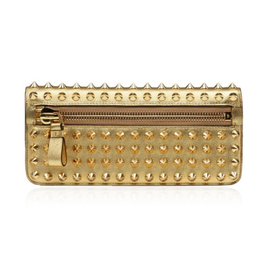 Tom Ford Metallic Studded Gold Zip Clutch