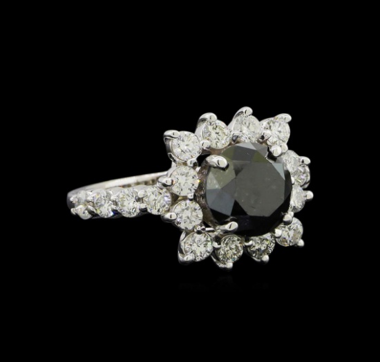 4.75 ctw Black Diamond Ring - 14KT White Gold