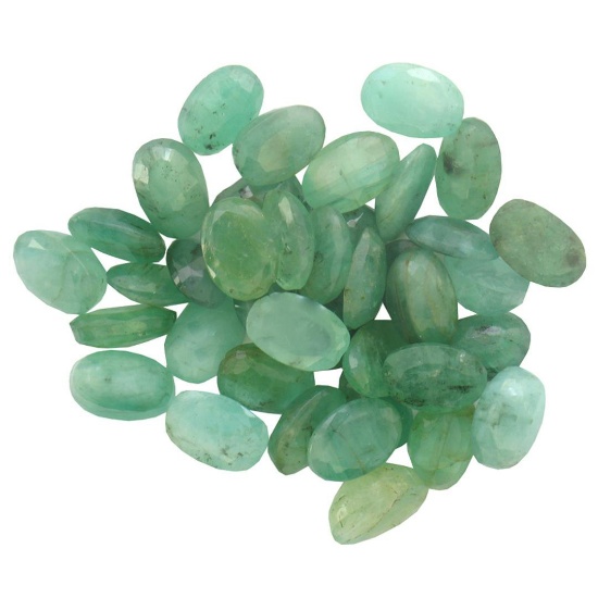 17.39 ctw Oval Mixed Emerald Parcel