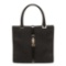 Gucci Black Monogram Canvas Leather Square Jackie Handbag