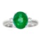 2.64 ctw Emerald and Diamond Ring - 14KT White Gold
