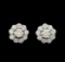 14KT White Gold 1.97 ctw Diamond Earrings