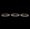 0.54 ctw Diamond Ring Set of 3 - 14KT Tri Color Gold