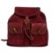 Gucci Purple Suede Leather Trim Drawstring Bamboo Backpack