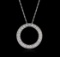 14KT White Gold 1.20 ctw Diamond Pendant With Chain