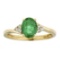 1.16 ctw Emerald and Diamond Ring - 14KT Yellow Gold