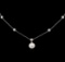 0.32 ctw Diamond Necklace - 14KT White Gold