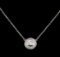 0.45 ctw Diamond Pendant With Chain - 14KT White Gold