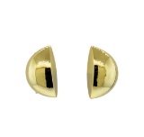 Half Moon Satin Earrings - Gold Plated
